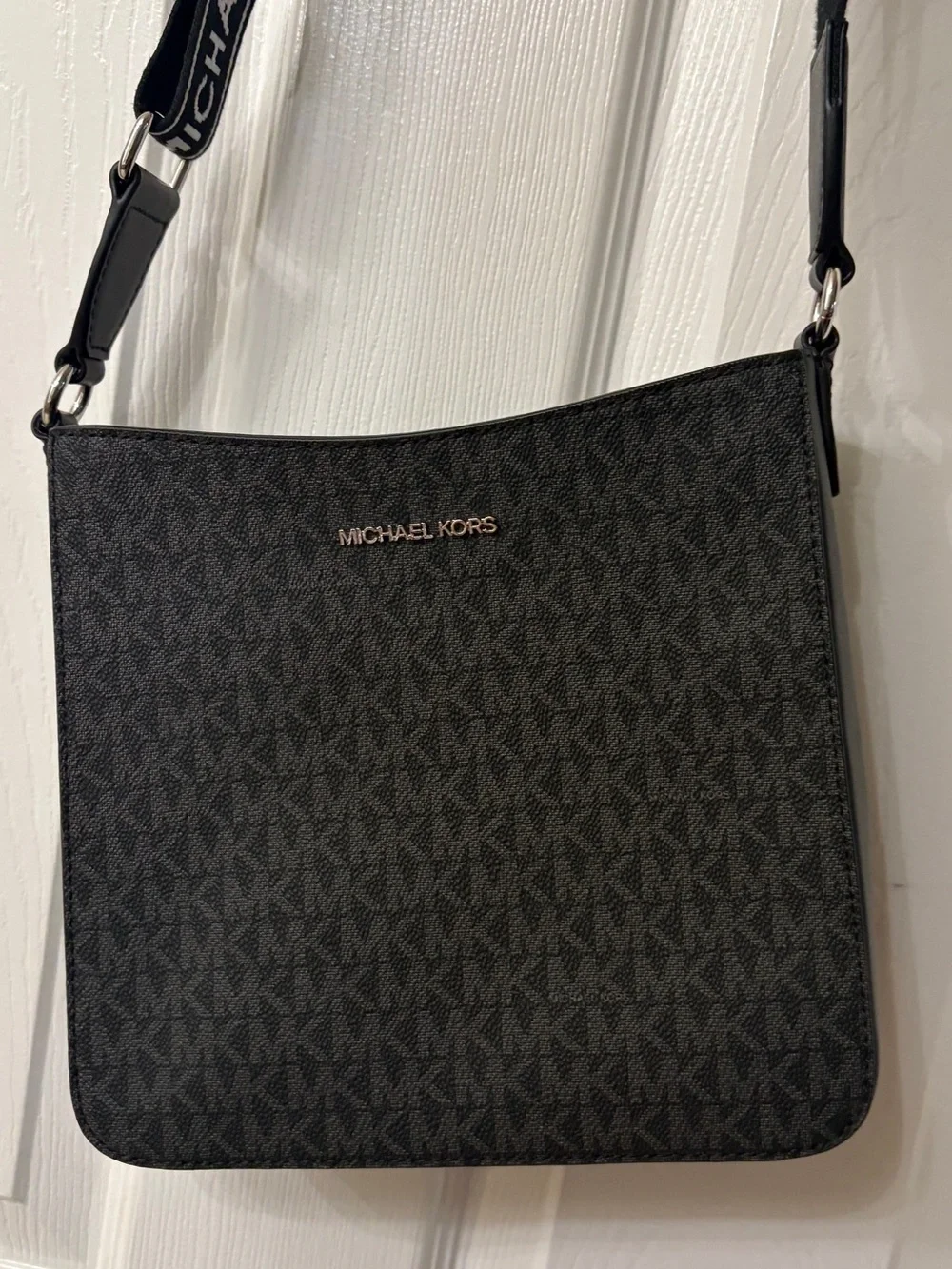 Michael Kors Black Signature Messenger Bag with Subtle Logo
